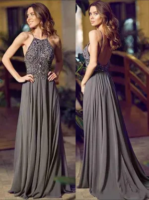 Prom Dress sexy Black Deep V-neck Chiffon Side Slit Long Prom Dresses Prom Gowns