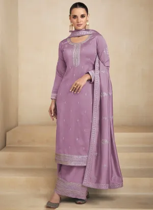 Purple Sequence Embroidery Pakistani Salwar Kameez