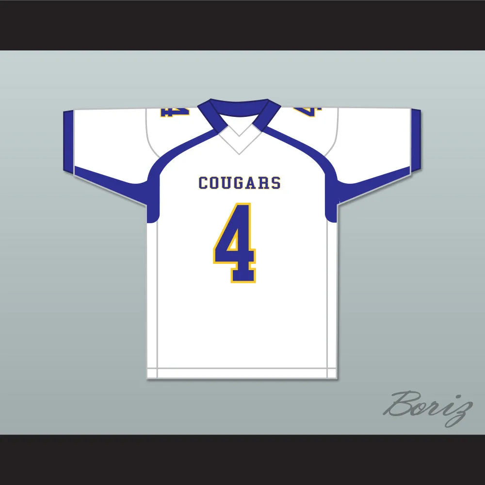 Quay Walker 4 Crisp County High School Cougars White Football Jersey 1