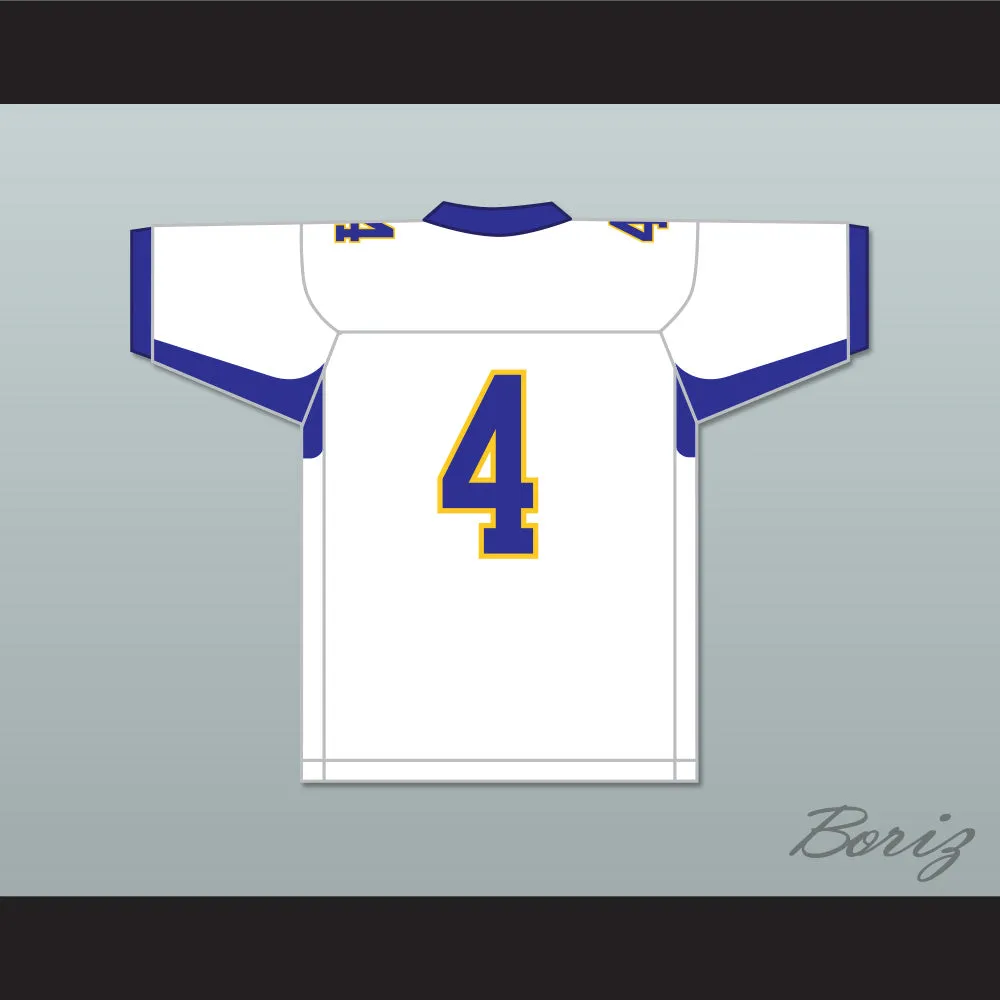 Quay Walker 4 Crisp County High School Cougars White Football Jersey 1