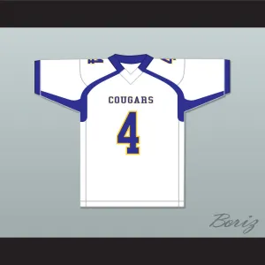 Quay Walker 4 Crisp County High School Cougars White Football Jersey 1