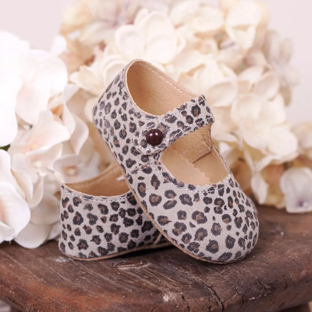 "Emma" Leather Leopard Print Shoes