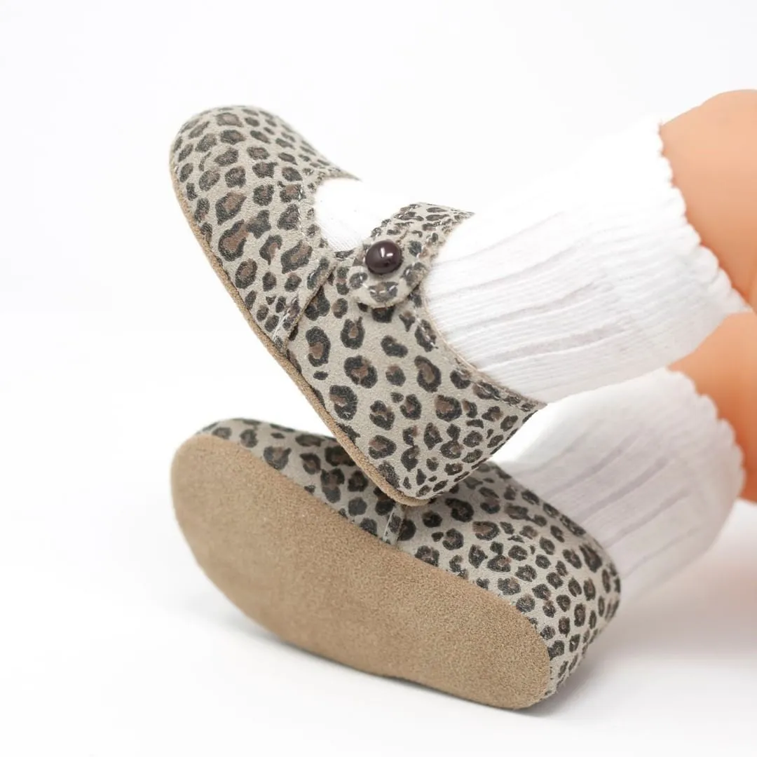 "Emma" Leather Leopard Print Shoes