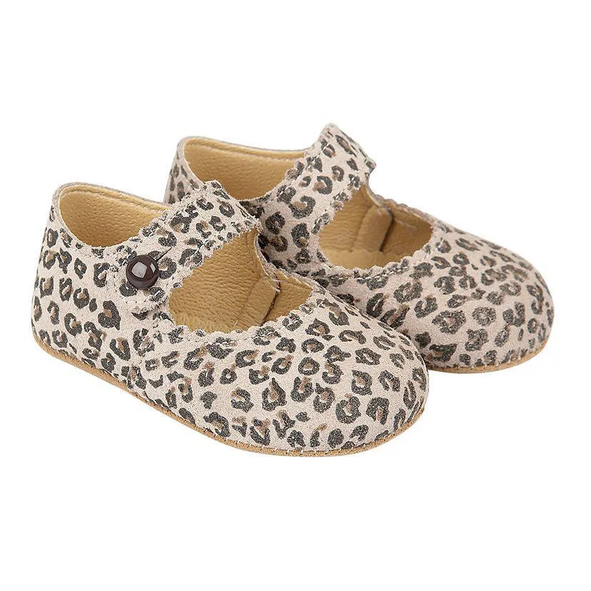 "Emma" Leather Leopard Print Shoes