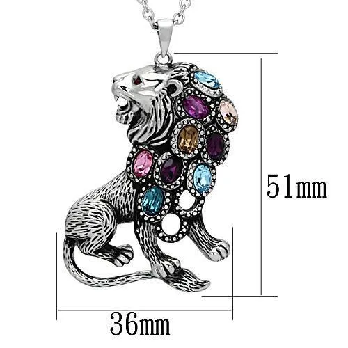 Rainbow High polished Stainless Steel Chain Pendant
