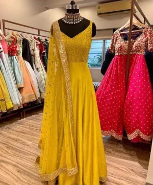 Raw Silk Anarkali