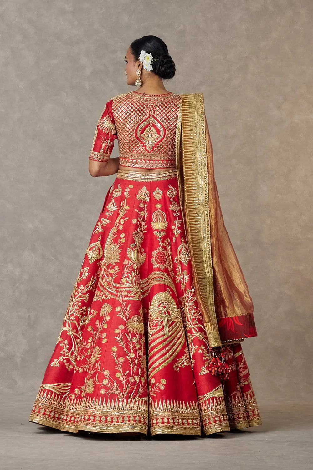 Red Bagh-E-Bahar Neelkamal Lehenga