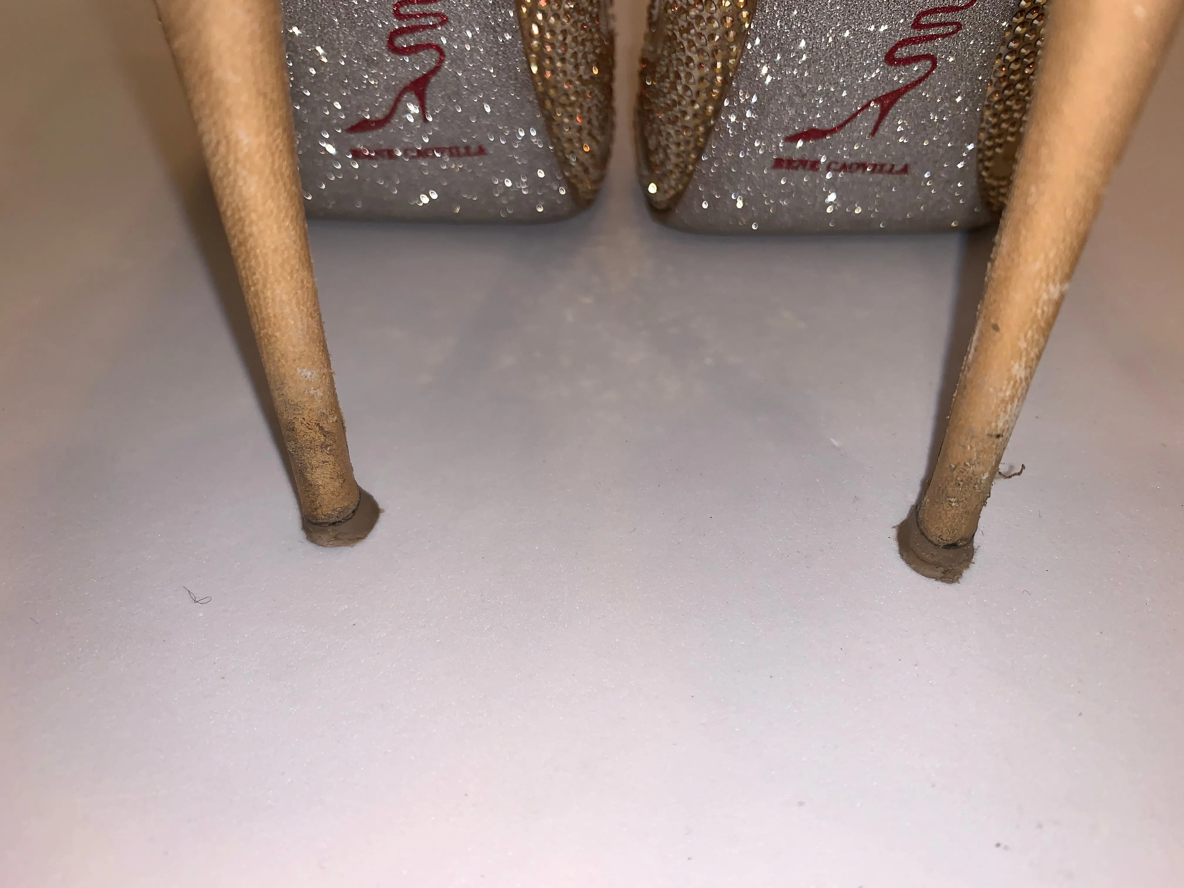 Rene Caovilla Strauss gold satin embellished heels