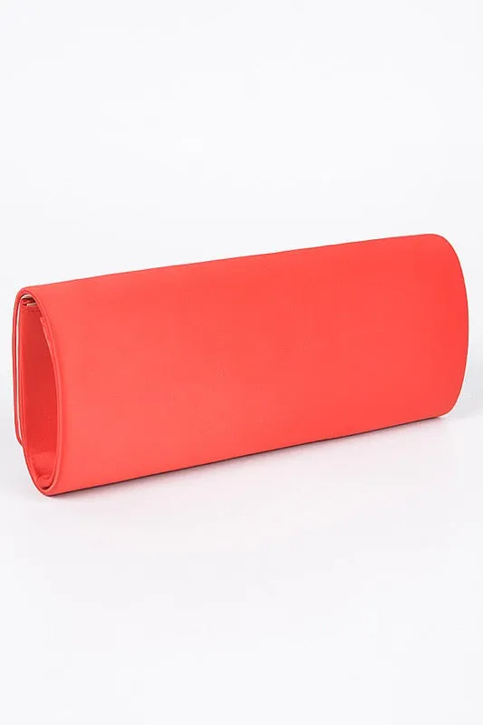 Rhinestone Bow Satin Clutch Bag