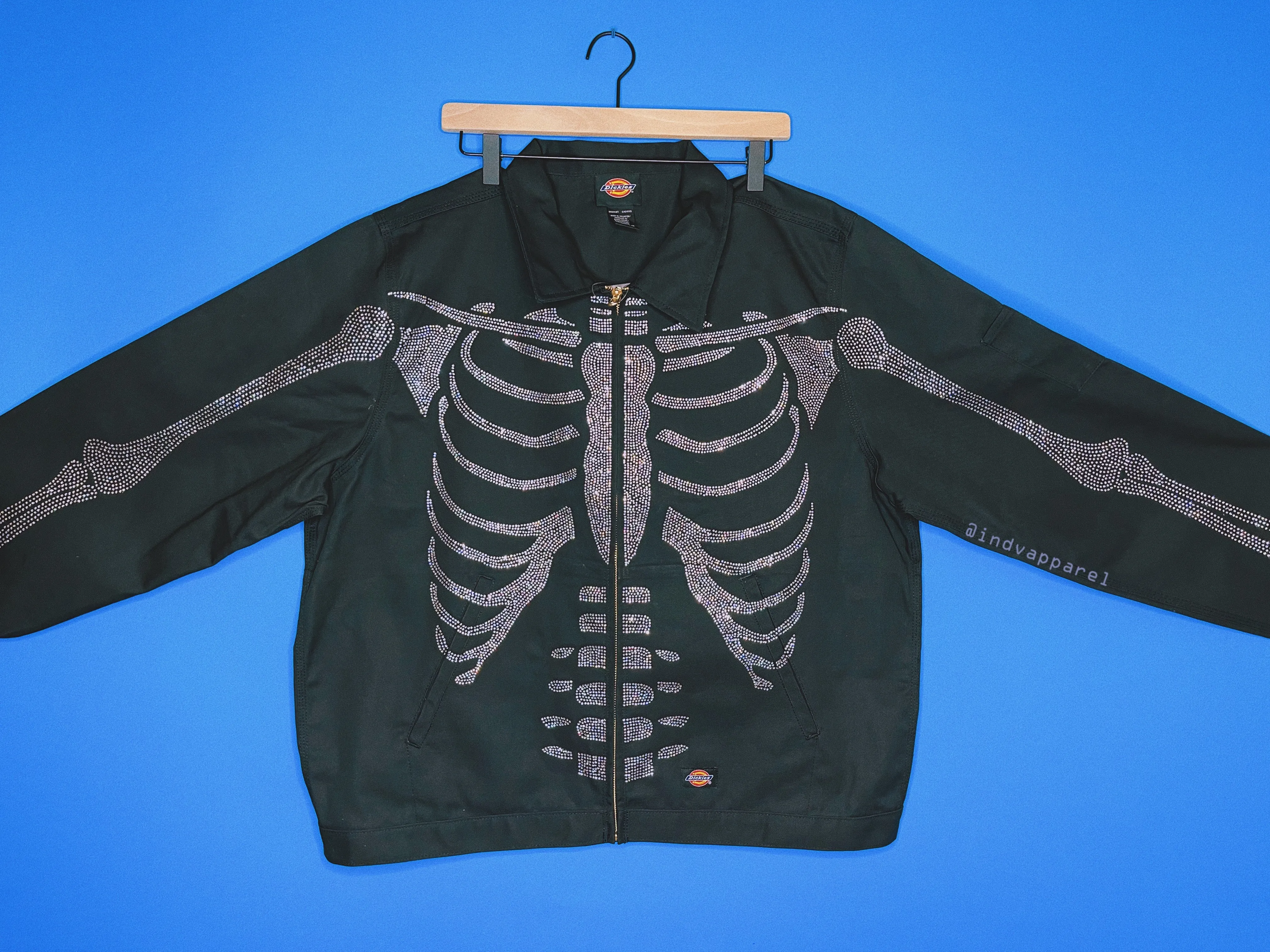 Rhinestone Skeleton DICKIES Eisenhower Jacket, Men's