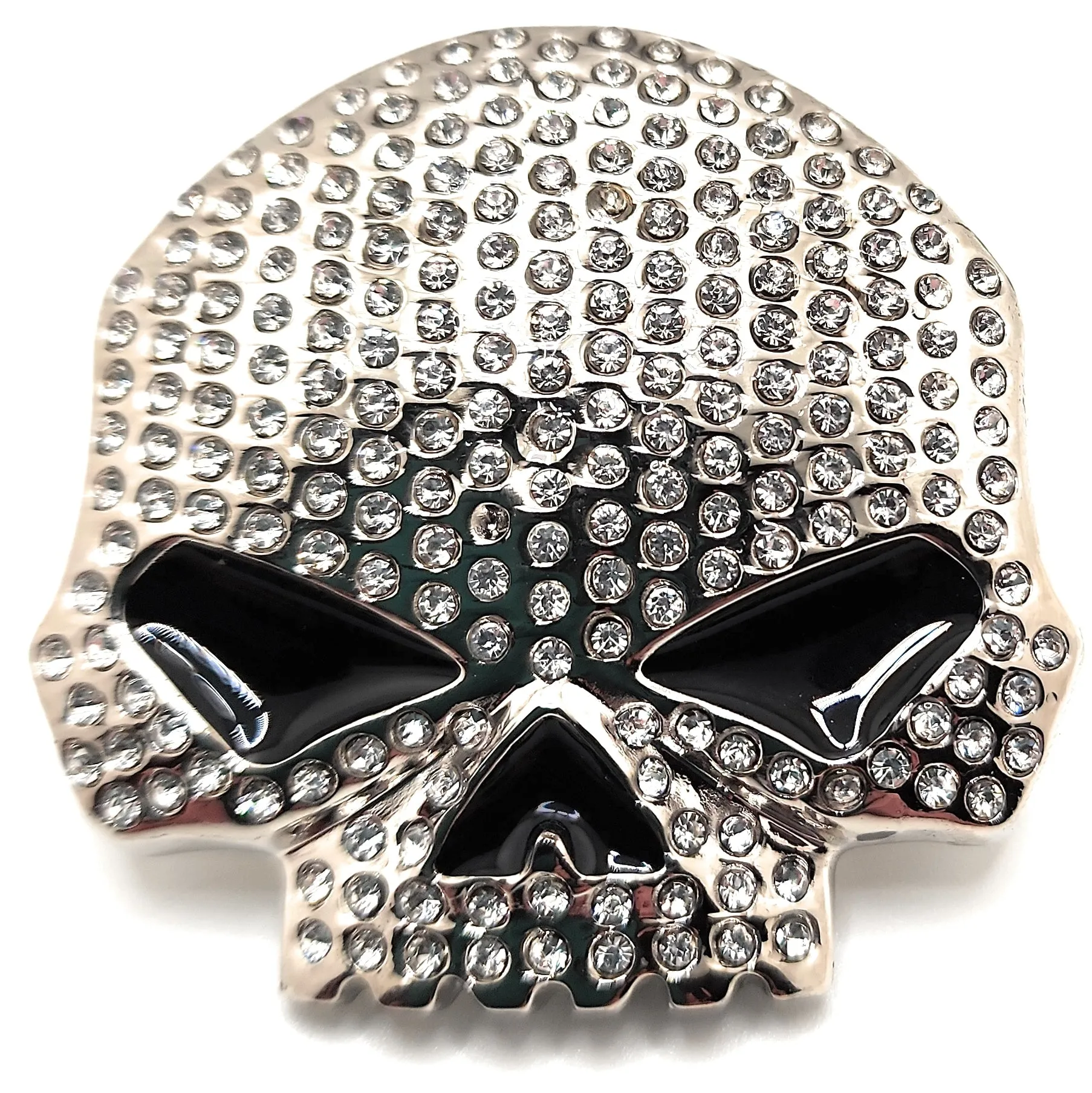 Rhinestone Skull Belt Buckle