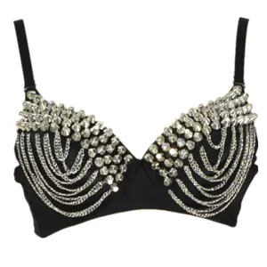 Rivet & Chain Tassel Bras Belly