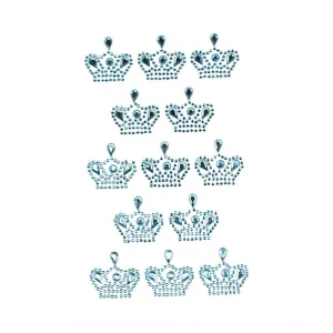 Royal High Crown Rhinestone Stickers, 1-Inch, 13-Count