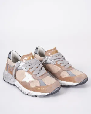 running dad net and suede upper leather star suede spur - tobacco/bronze/white/black 55460
