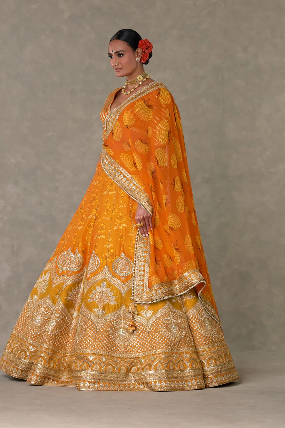 Rust Narangi-Bagh Lehenga Regular Price