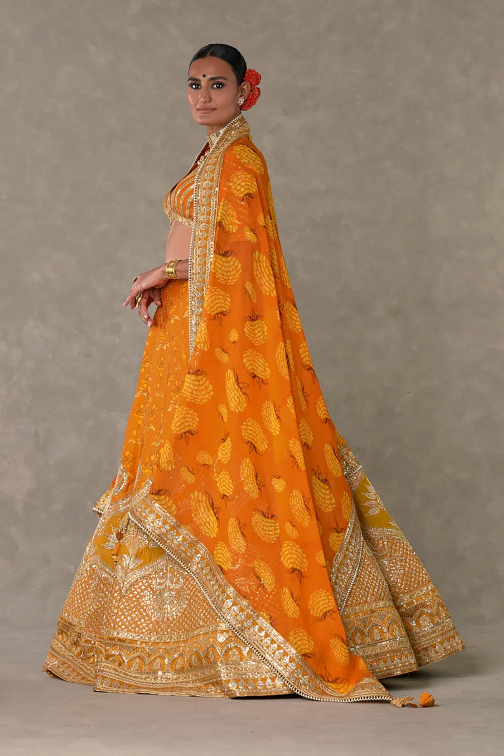 Rust Narangi-Bagh Lehenga Regular Price