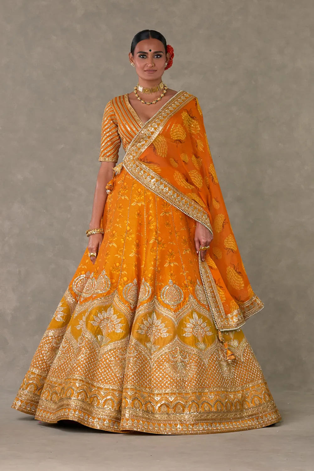 Rust Narangi-Bagh Lehenga Regular Price