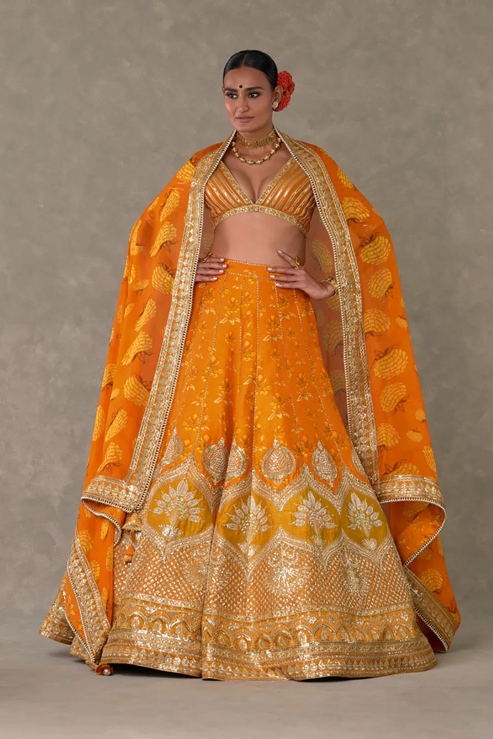 Rust Narangi-Bagh Lehenga Regular Price