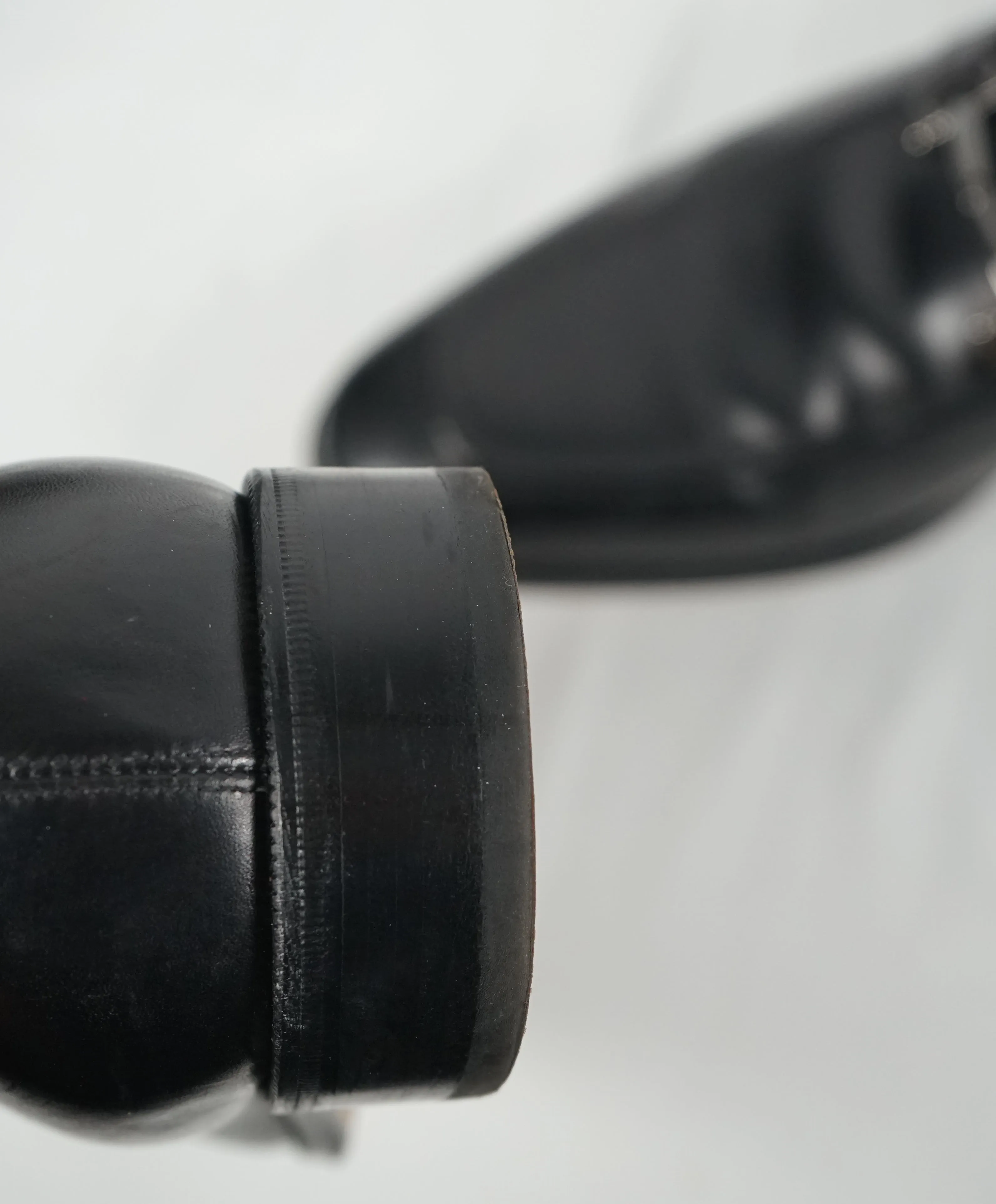 SALVATORE FERRAGAMO - Classic Black “Fenice" Slip On Bit Loafers - 10 D