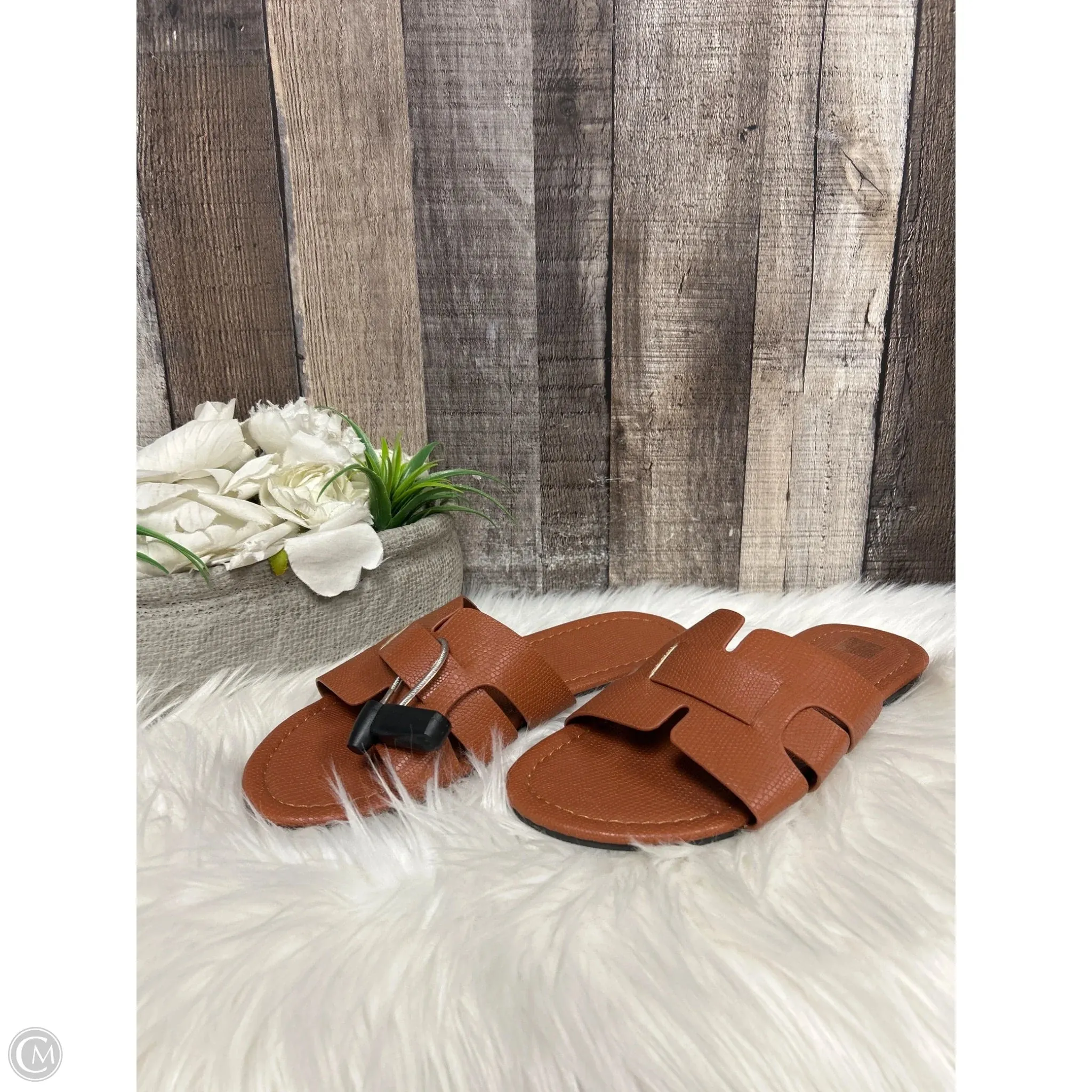 Sandals Flats By Cmf In Brown, Size: 9