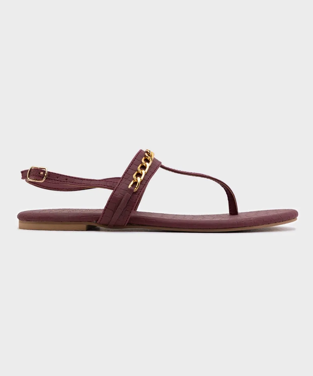 Sandals with Chain Detail