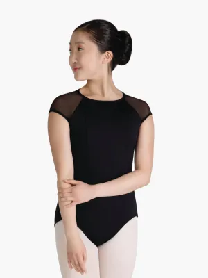 SE1076C Mesh Sleeve Raglan Leotard