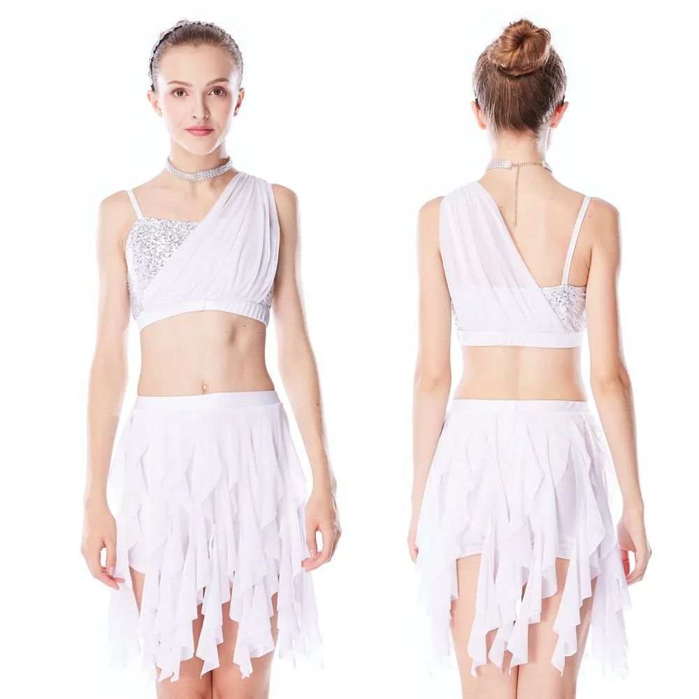 Sequin Tassels Belly Dance 2 Piece Outfit