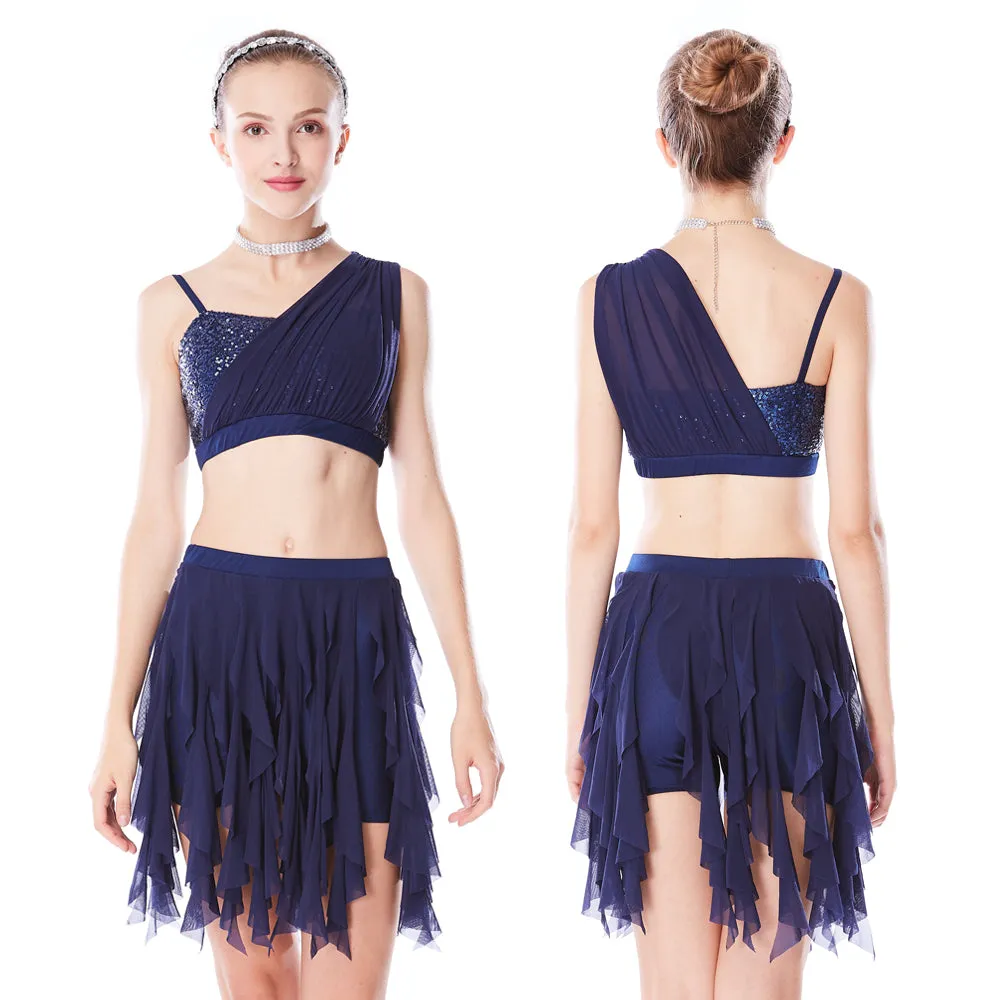 Sequin Tassels Belly Dance 2 Piece Outfit