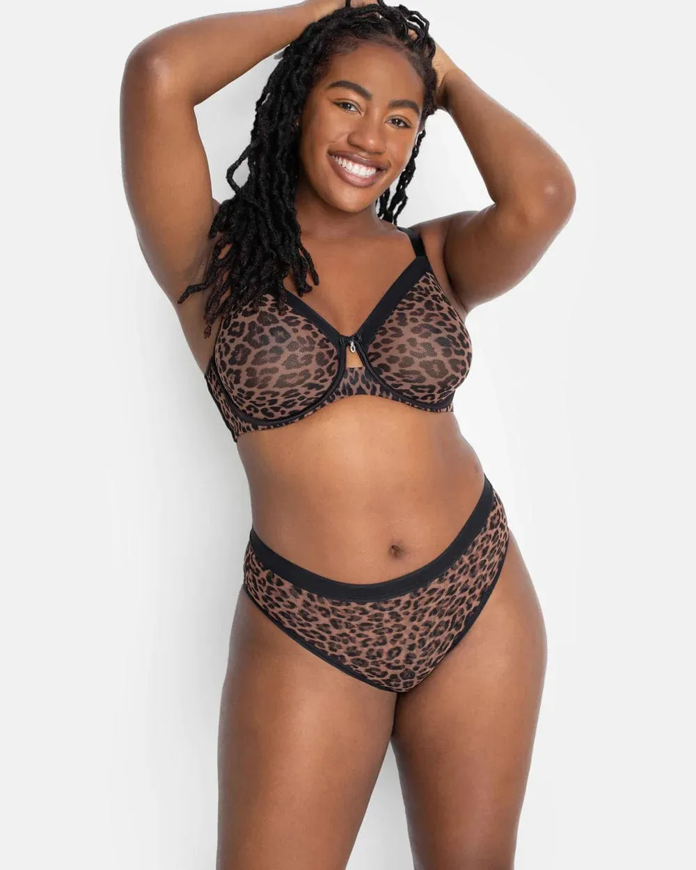 Sheer Mesh Unlined Underwire Bra - Designer Leo