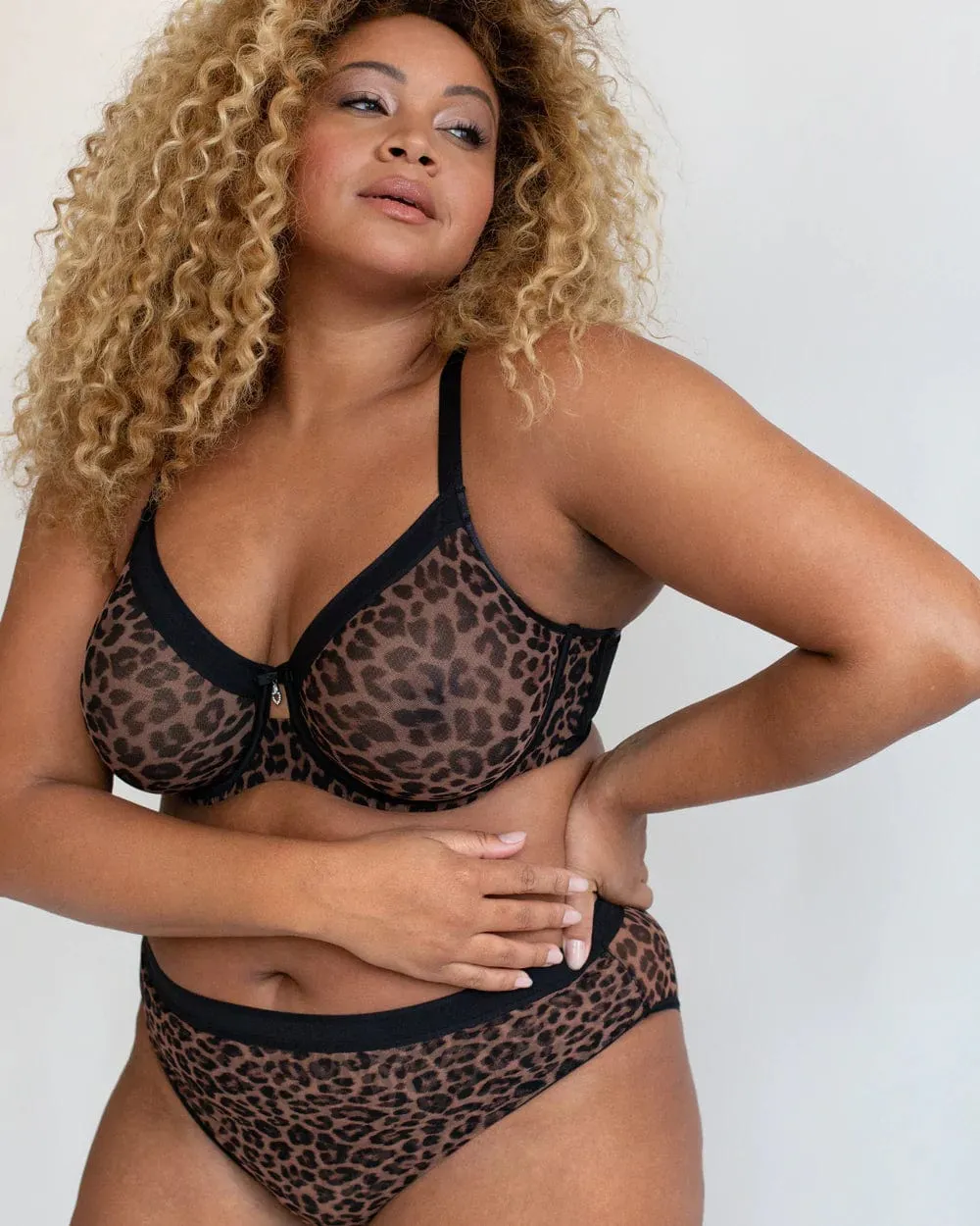 Sheer Mesh Unlined Underwire Bra - Designer Leo
