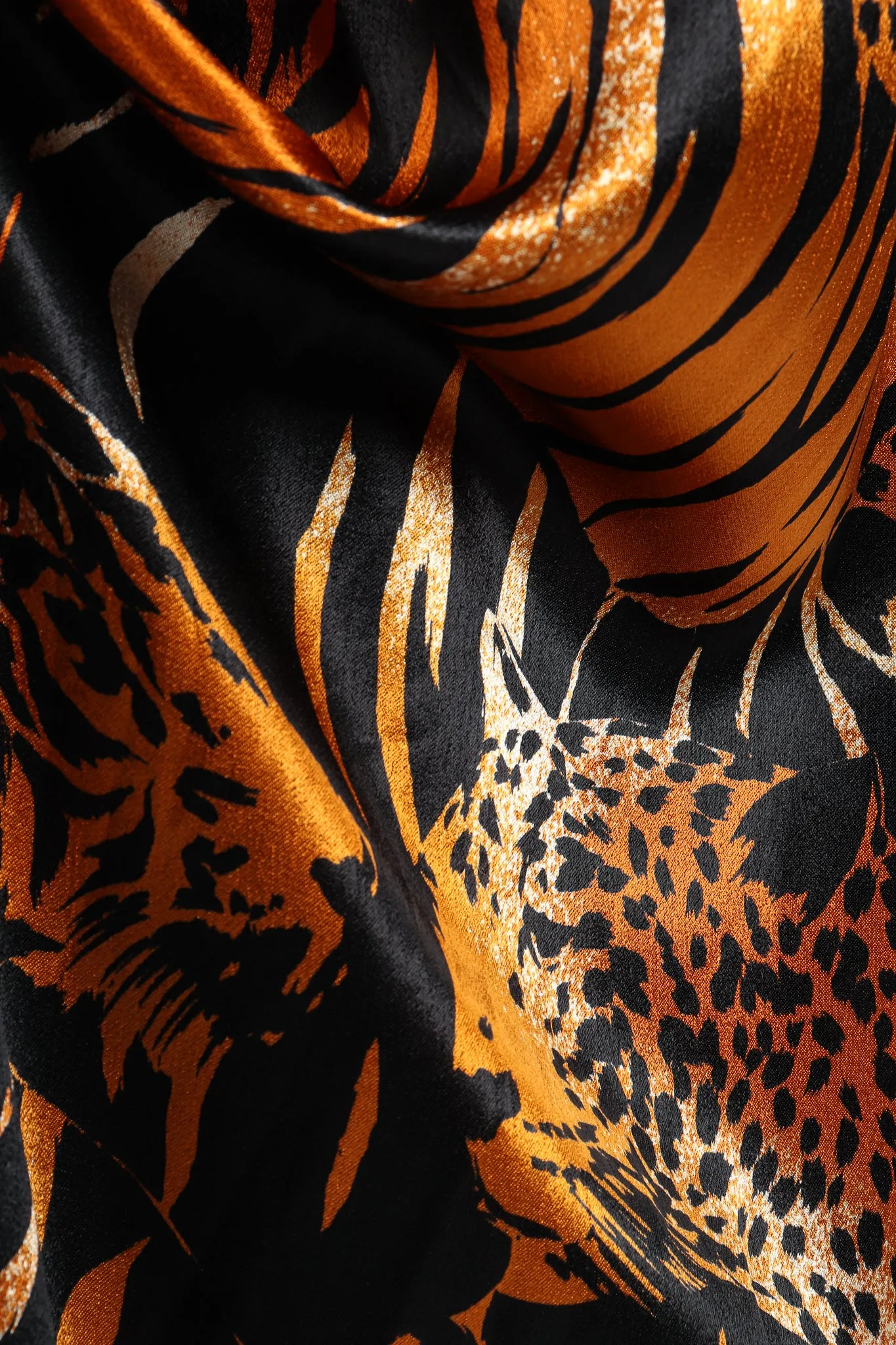 Silk Tiger Wrap Dress