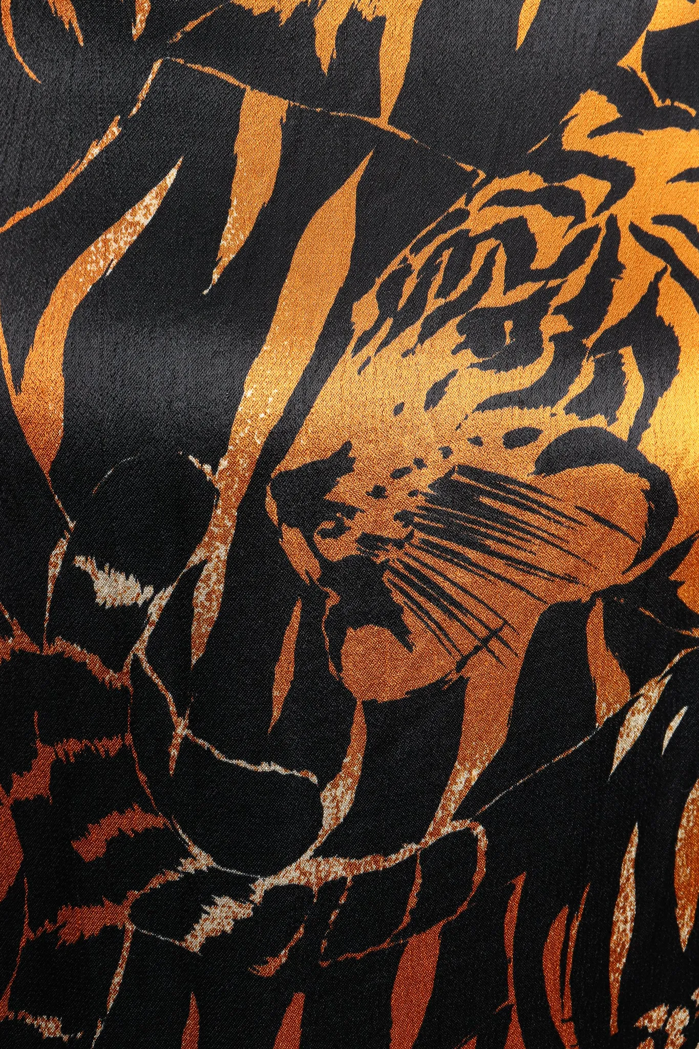 Silk Tiger Wrap Dress