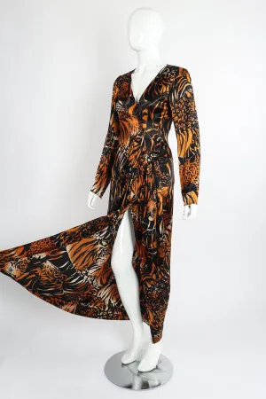 Silk Tiger Wrap Dress