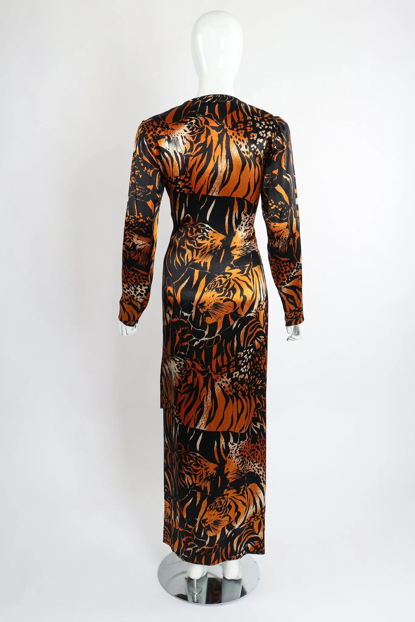 Silk Tiger Wrap Dress