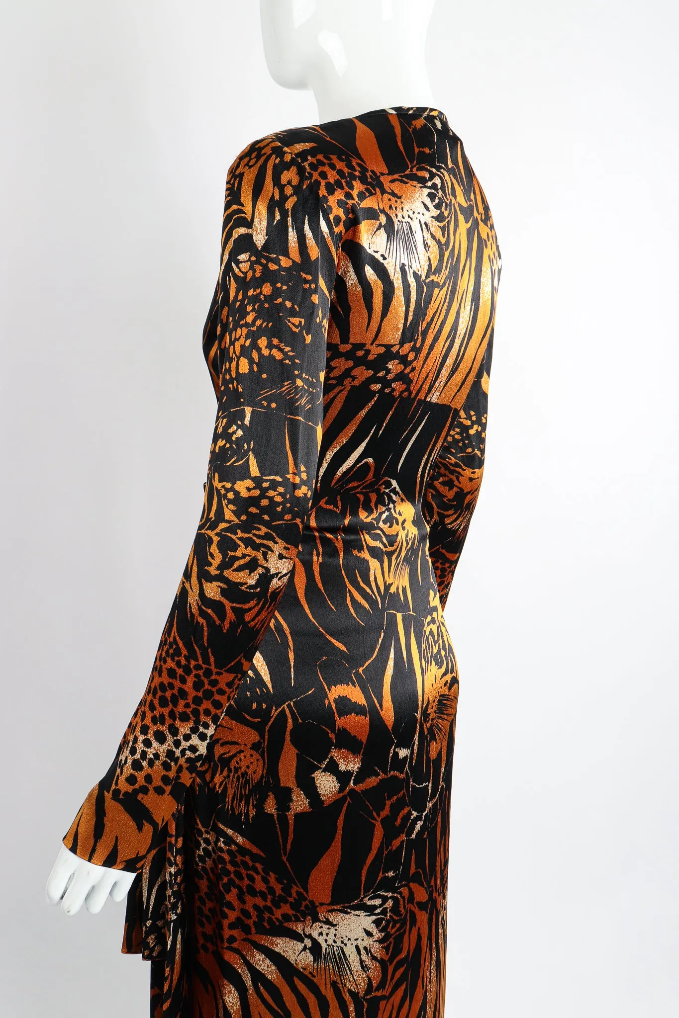 Silk Tiger Wrap Dress