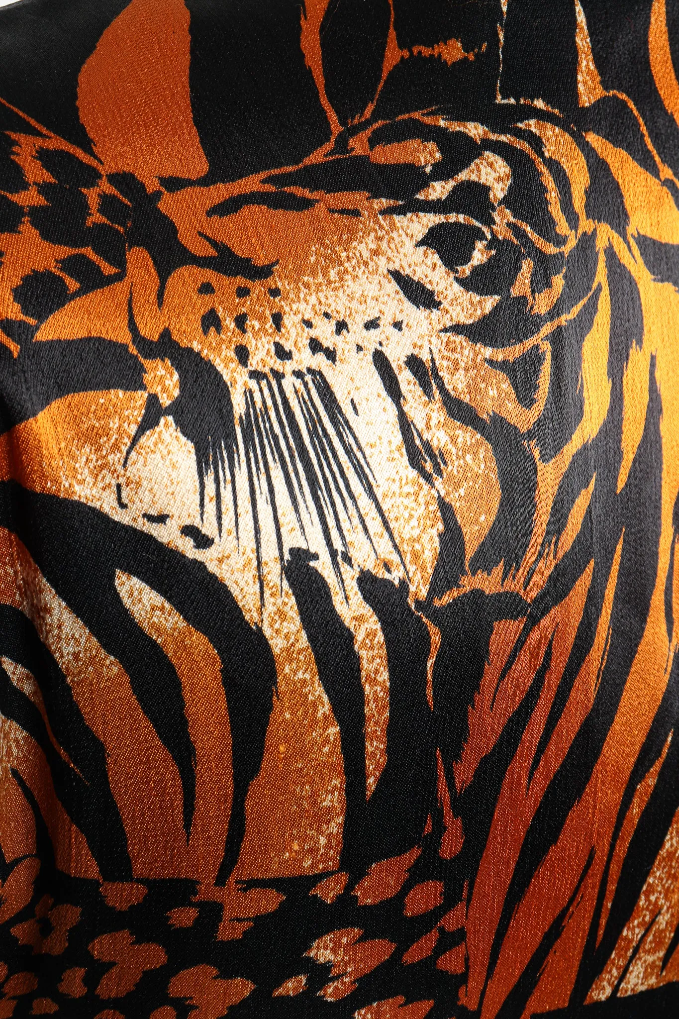 Silk Tiger Wrap Dress