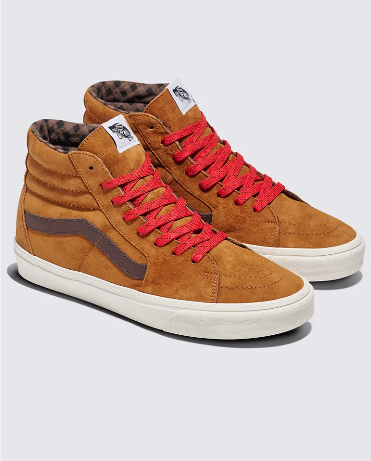 SK8-HI - PIG SUEDE PLAID GLAZED GINGER