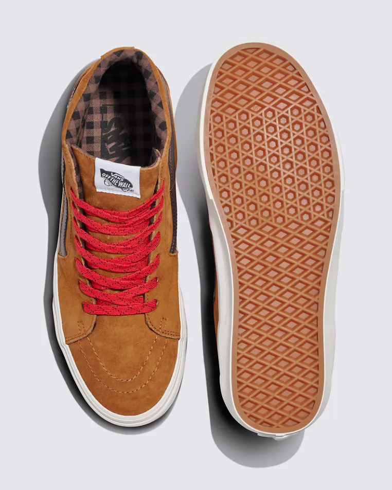 SK8-HI - PIG SUEDE PLAID GLAZED GINGER