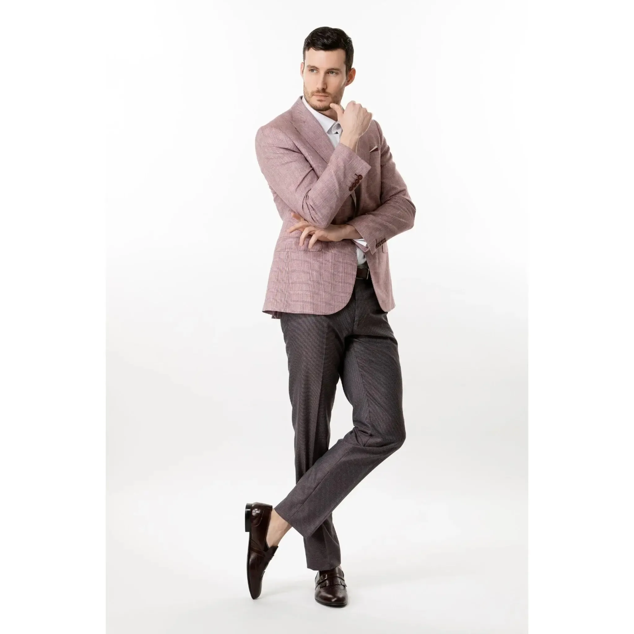 Slim Fit Trousers Dark Burgundy
