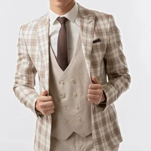 Slim Fit Vest Beige