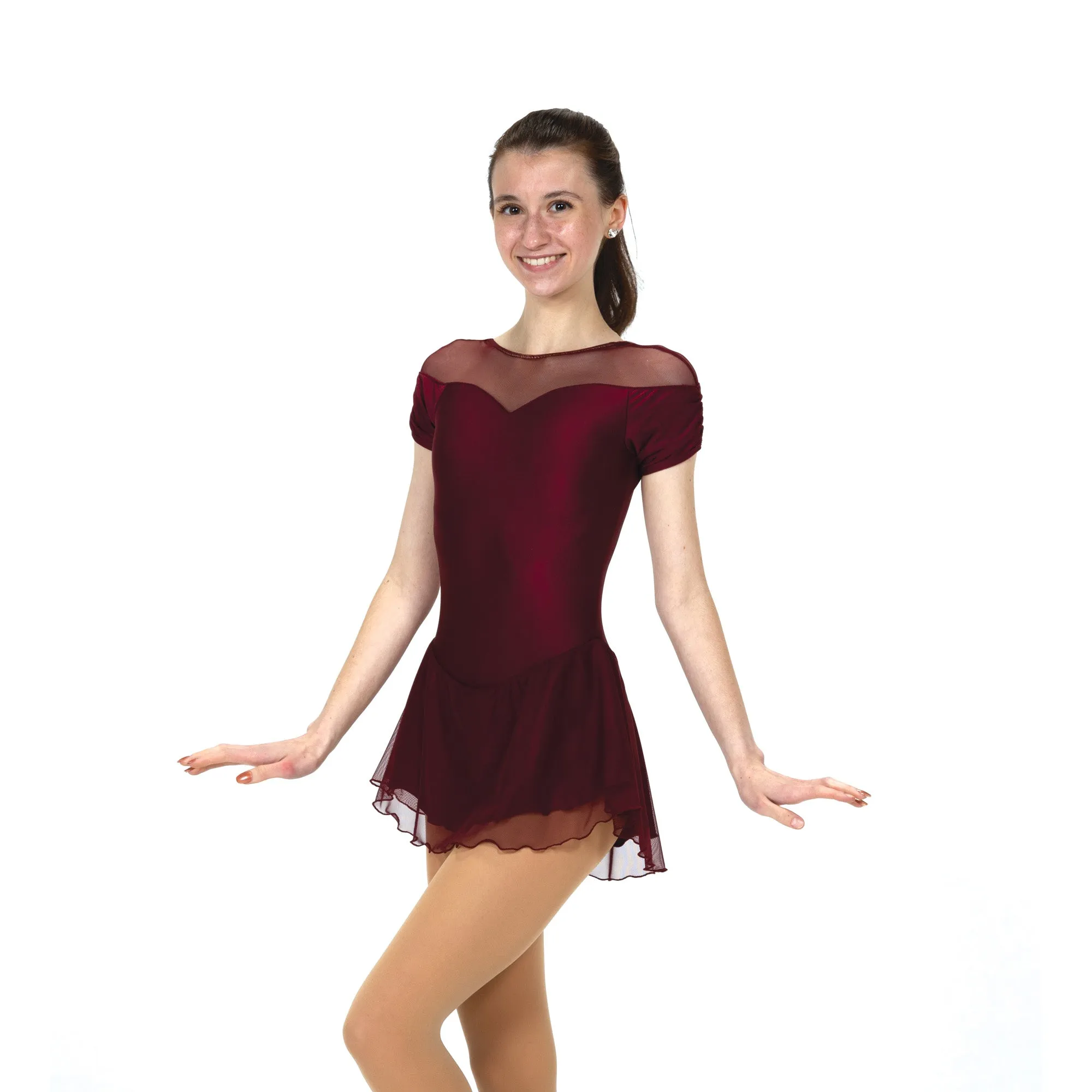Solitaire Skatewear F22001P/R Shirred Sleeve Dress