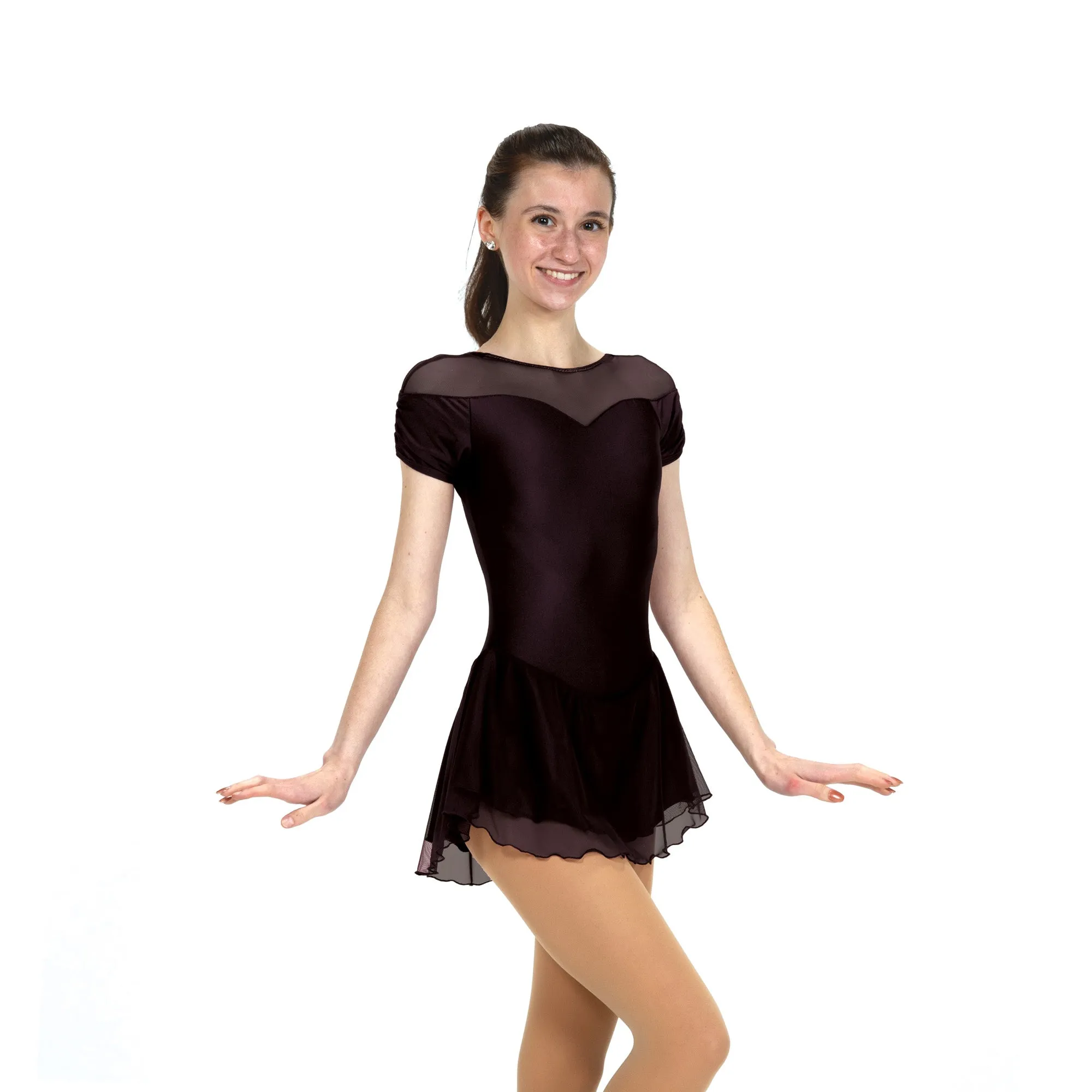 Solitaire Skatewear F22001P/R Shirred Sleeve Dress