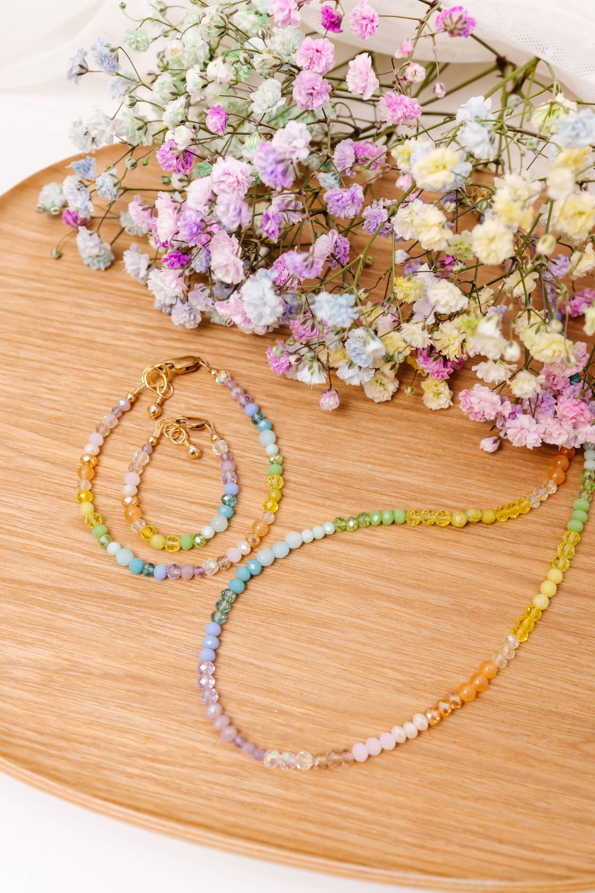 Spectrum Necklace (3MM   4MM Beads)
