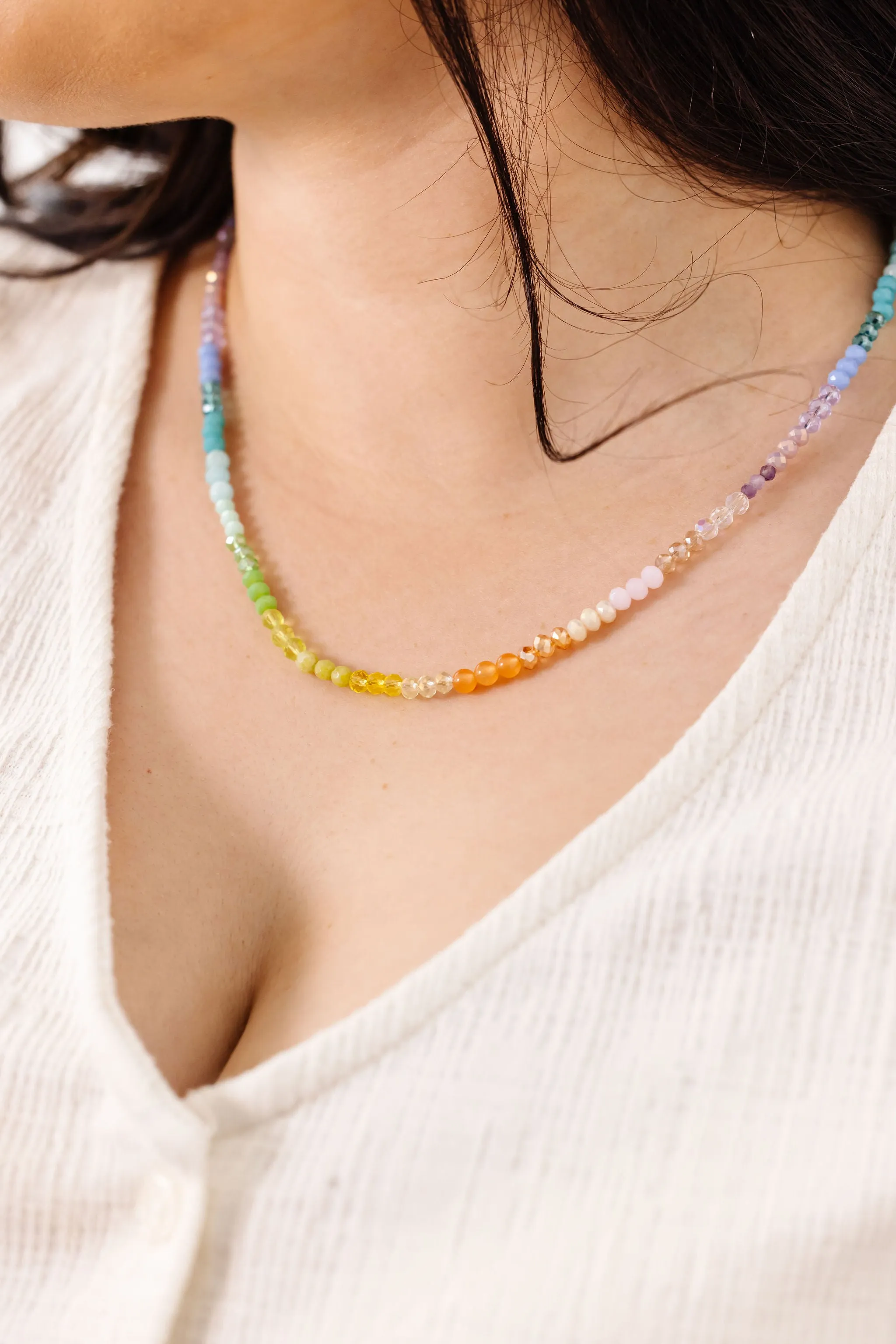 Spectrum Necklace (3MM   4MM Beads)
