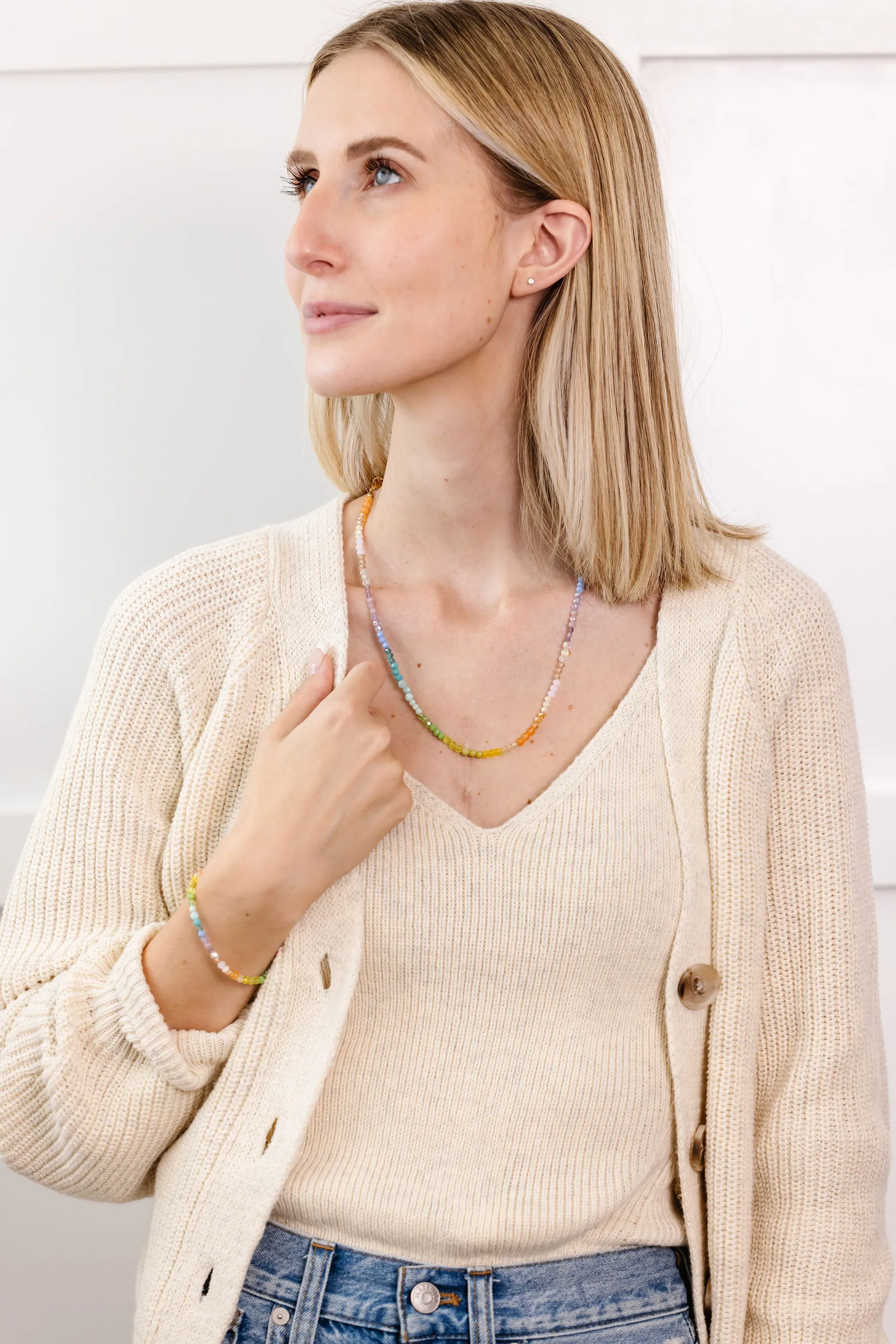 Spectrum Necklace (3MM   4MM Beads)