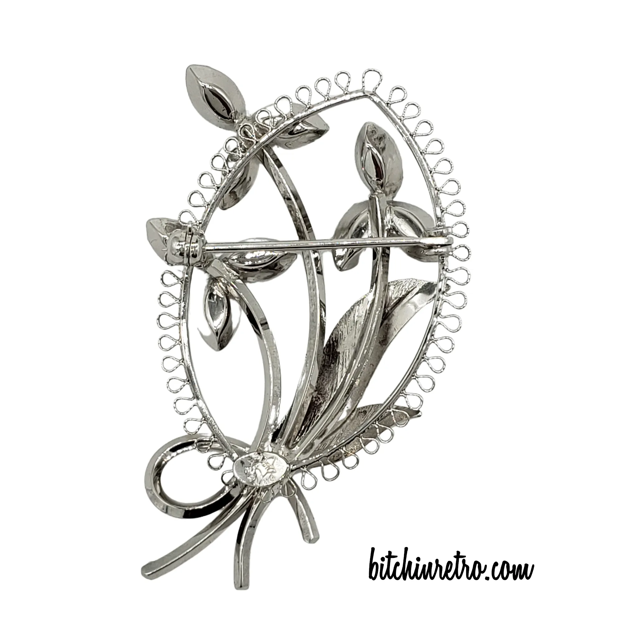 Star Art Vintage Sterling Silver Brooch & Earring Set