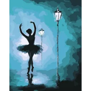 Street Light Ballet - Canvastly DIY Paint By Numbers