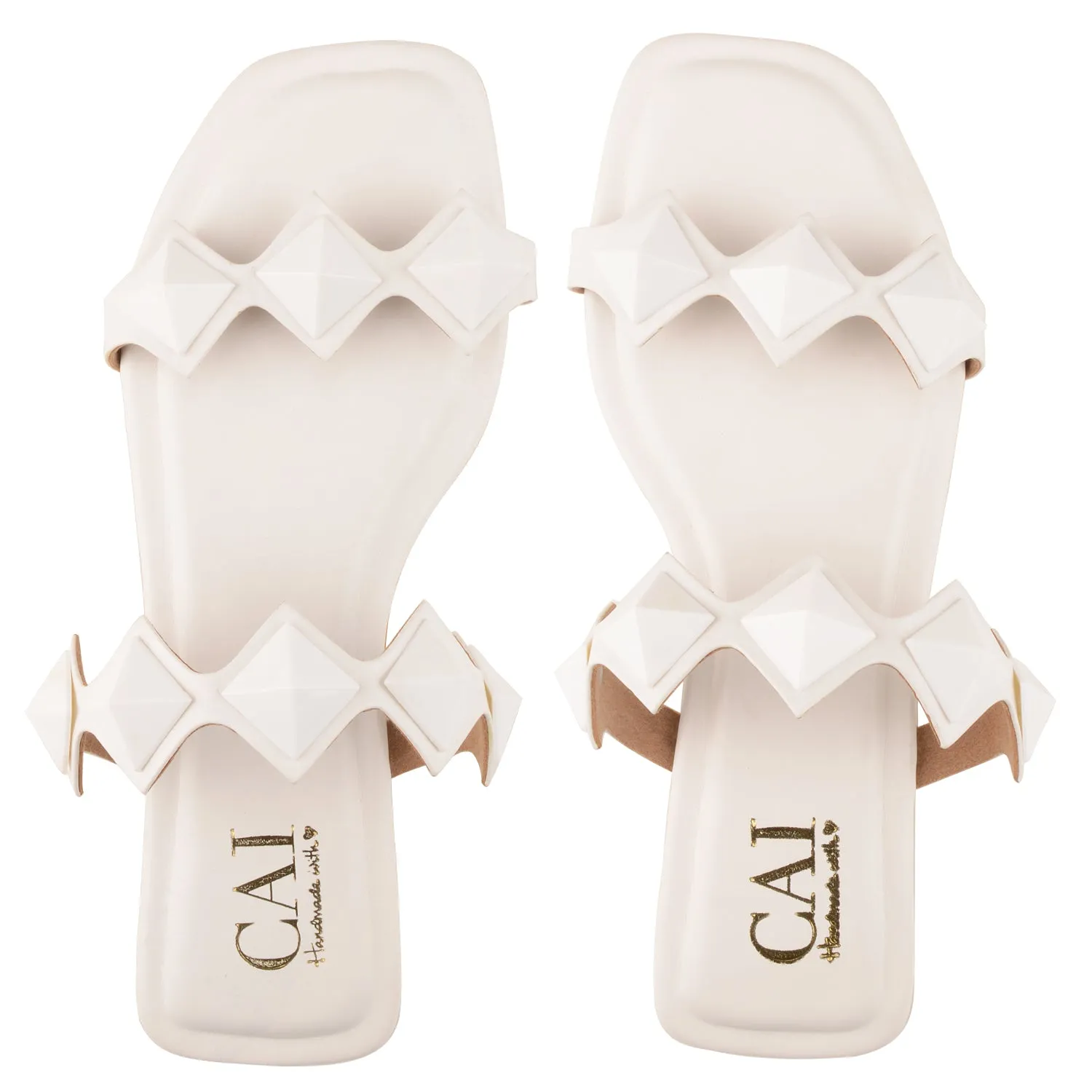 Stud Me White Flats