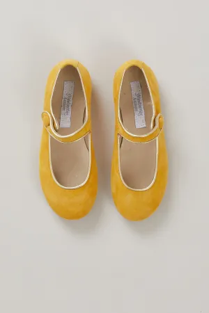 Suede Mary Jane In Mustard