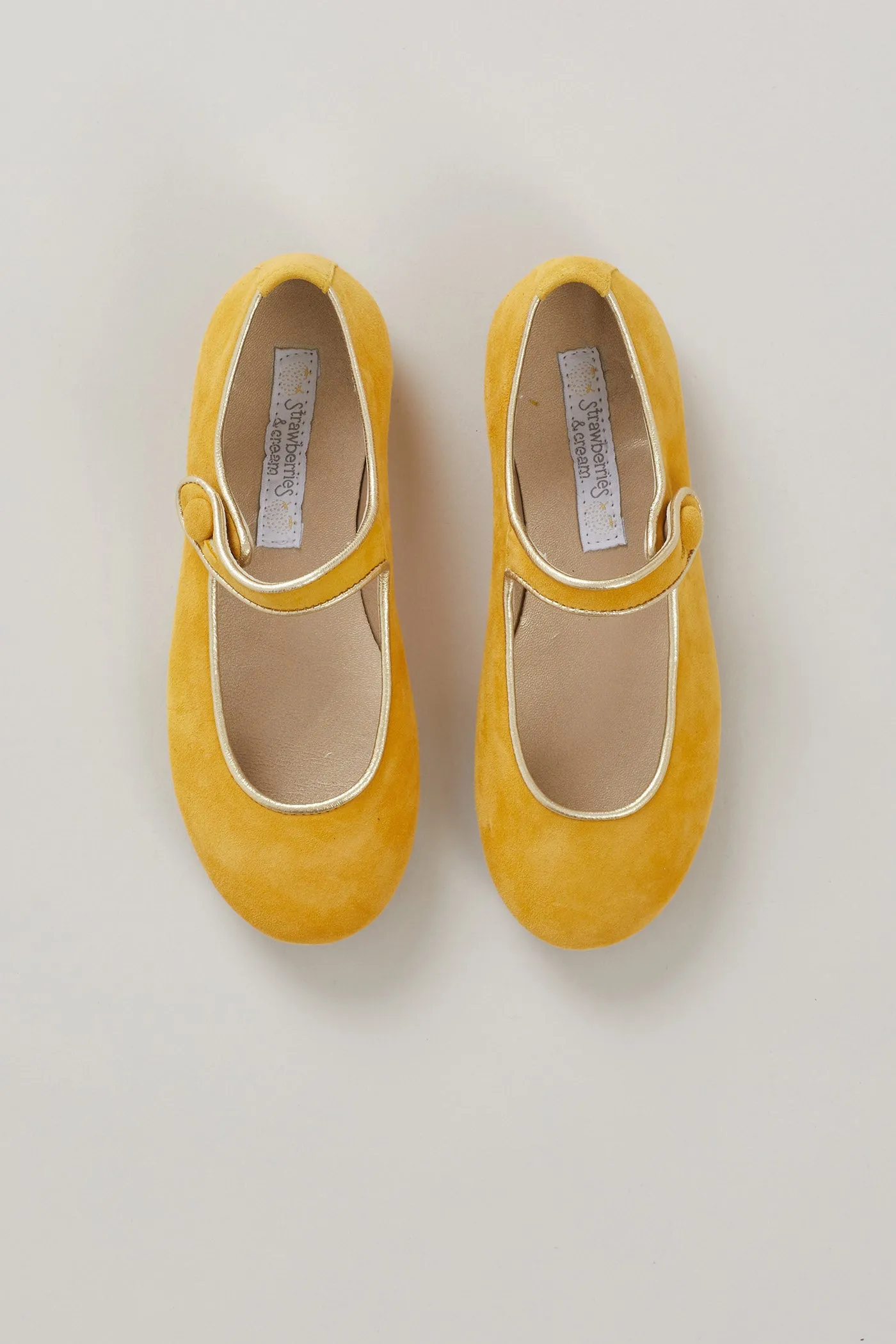 Suede Mary Jane In Mustard